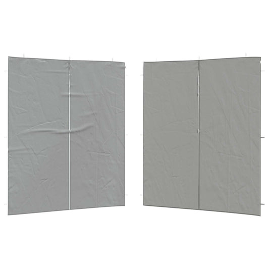 vidaXL Πλευρική Σκηνής Πάρτι 2 pcs Ανοιχτό γκρι 200 x 195 εκ.