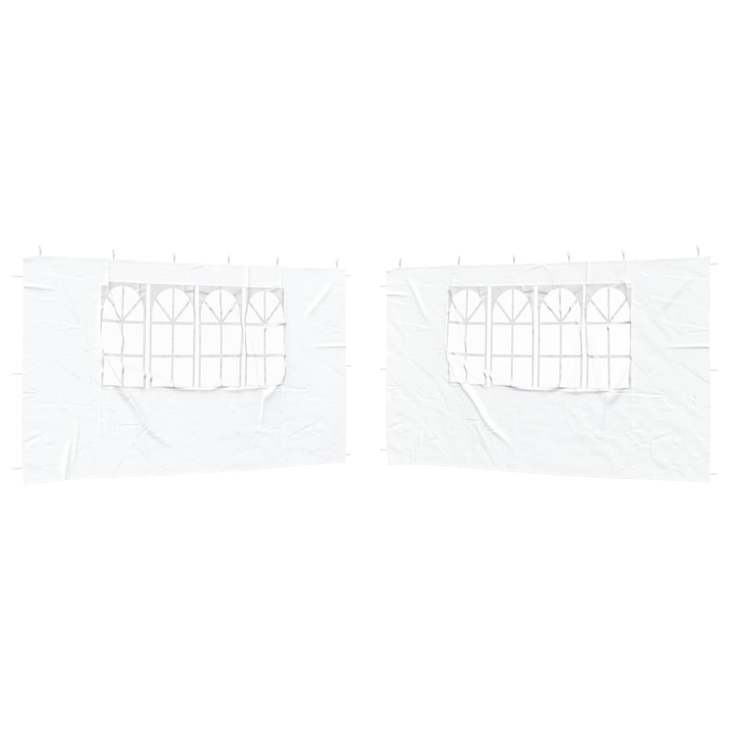 vidaXL Πλευρική Σκηνής Πάρτι 2 pcs 400 x 195 εκ. Λευκό