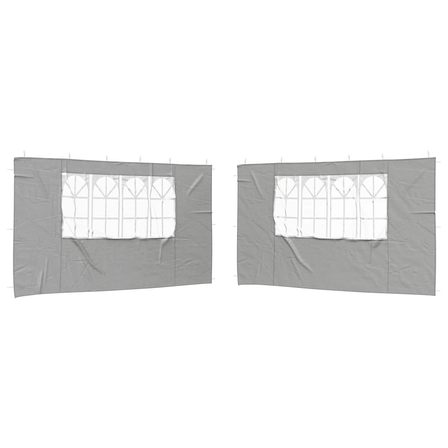 vidaXL Πλευρική Σκηνής Πάρτι 2 pcs 400 x 195 εκ. Ανοιχτό γκρι