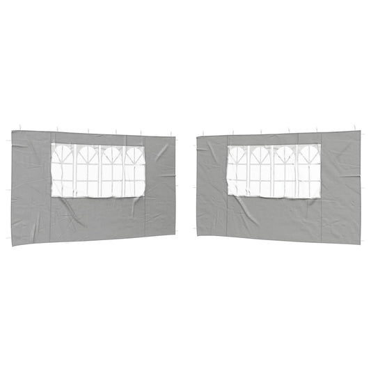 vidaXL Πλευρική Σκηνής Πάρτι 2 pcs 400 x 195 εκ. Ανοιχτό γκρι