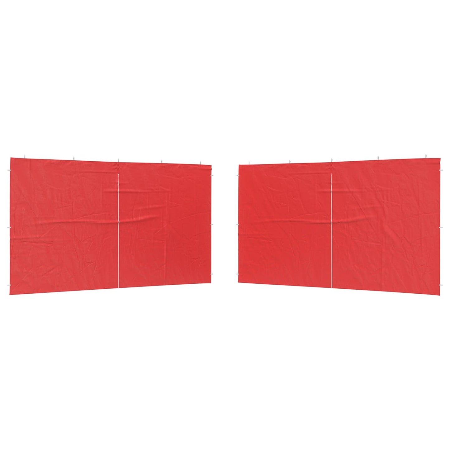 vidaXL Πλευρική Σκηνής Πάρτι 2 pcs Κόκκινο 400 x 195 εκ.