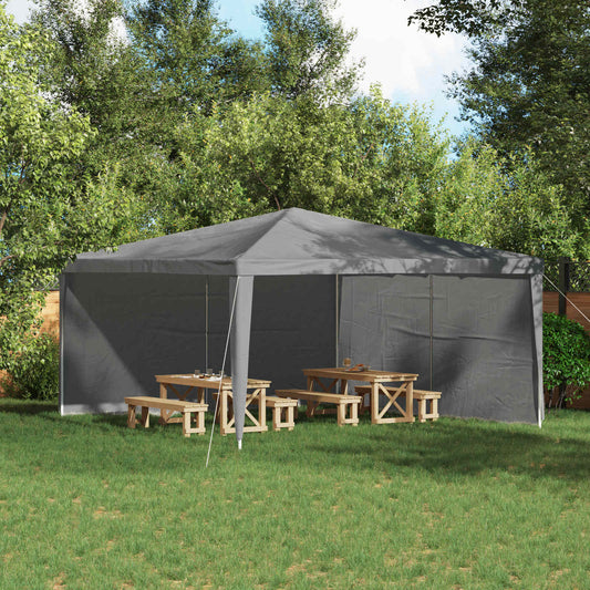 vidaXL Πλευρική Σκηνής Πάρτι 2 pcs Ανοιχτό γκρι 400 x 195 εκ.