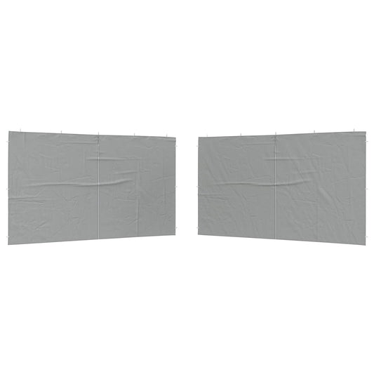 vidaXL Πλευρική Σκηνής Πάρτι 2 pcs Ανοιχτό γκρι 400 x 195 εκ.