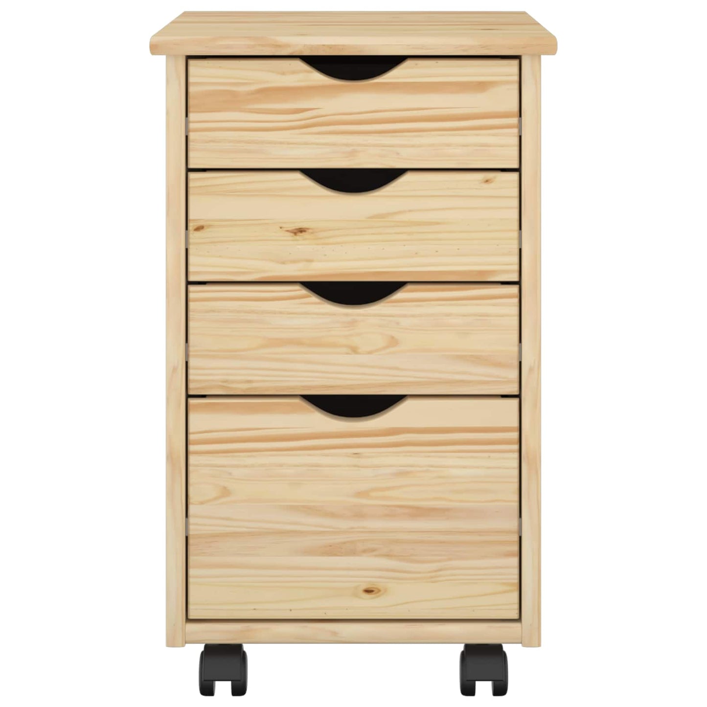 vidaXL Κινητό Ντουλάπι με τροχούς Καφέ 34 x 39 x 56 εκ Στερεό πεύκο