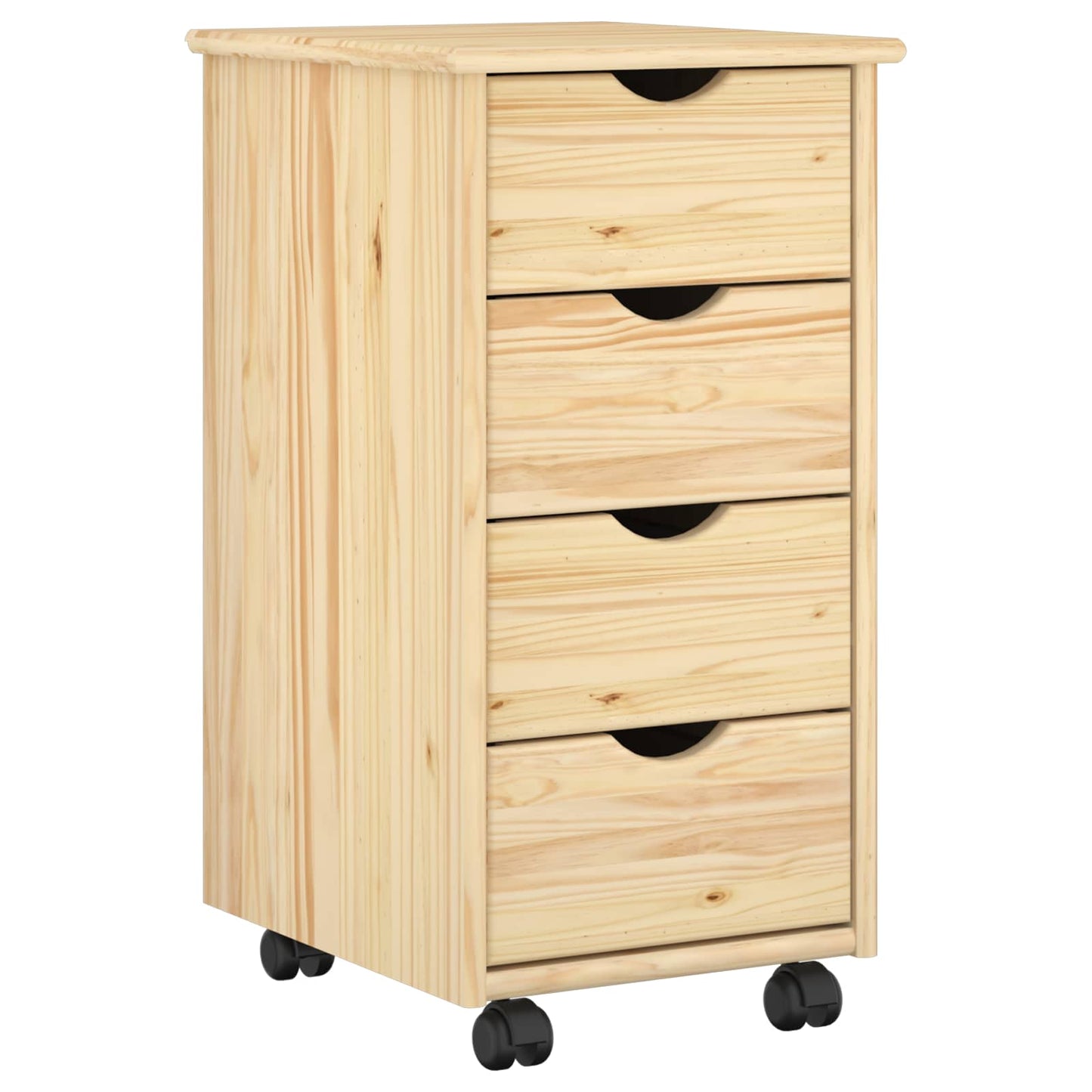 vidaXL Κινητό Ντουλάπι 34 x 39 x 65,5 cm Στερεό ξύλο πεύκου Καφέ