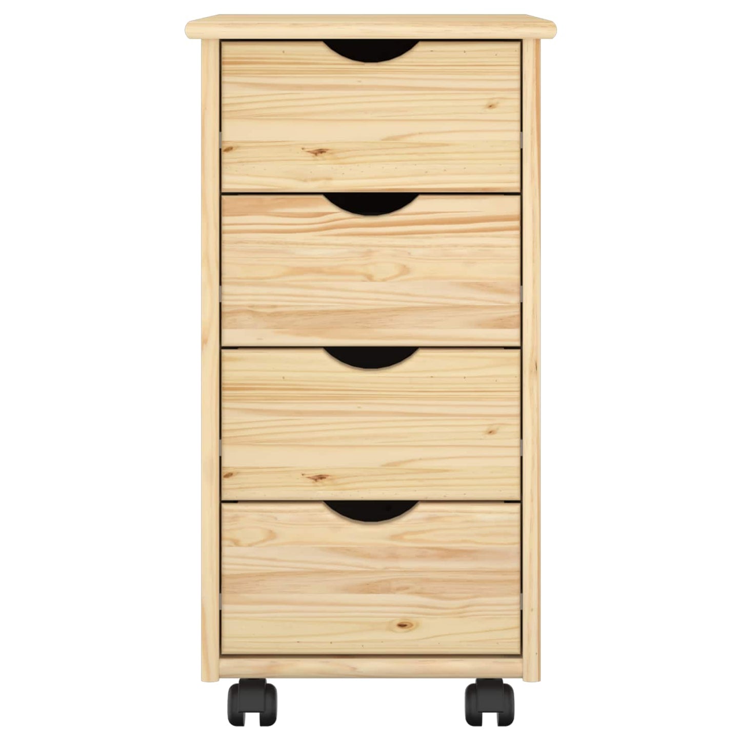 vidaXL Κινητό Ντουλάπι 34 x 39 x 65,5 cm Στερεό ξύλο πεύκου Καφέ