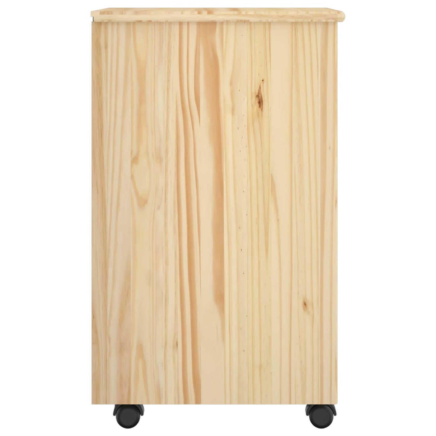vidaXL Κινητό Ντουλάπι 34 x 39 x 65,5 cm Στερεό ξύλο πεύκου Καφέ