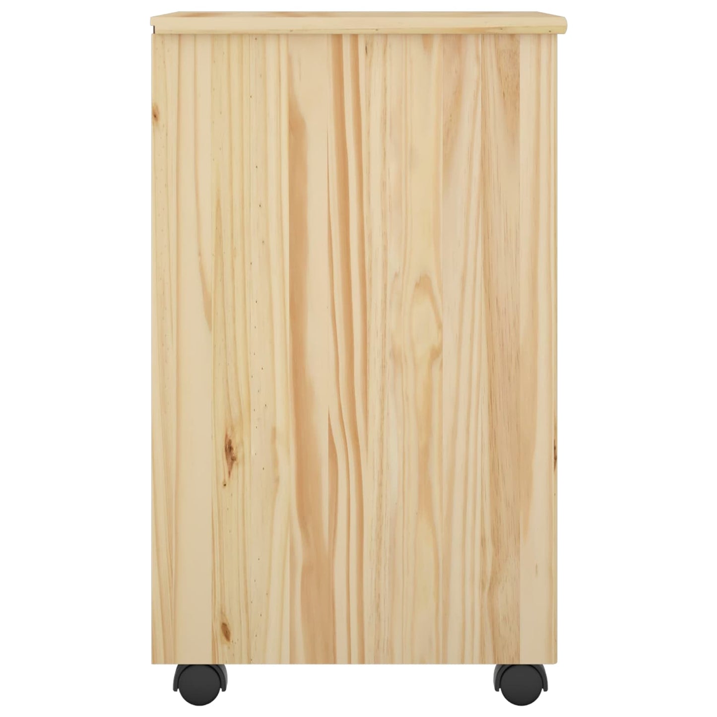 vidaXL Κινητό Ντουλάπι Καφέ 34 x 39 x 65,5 cm Στερεό ξύλο πεύκου