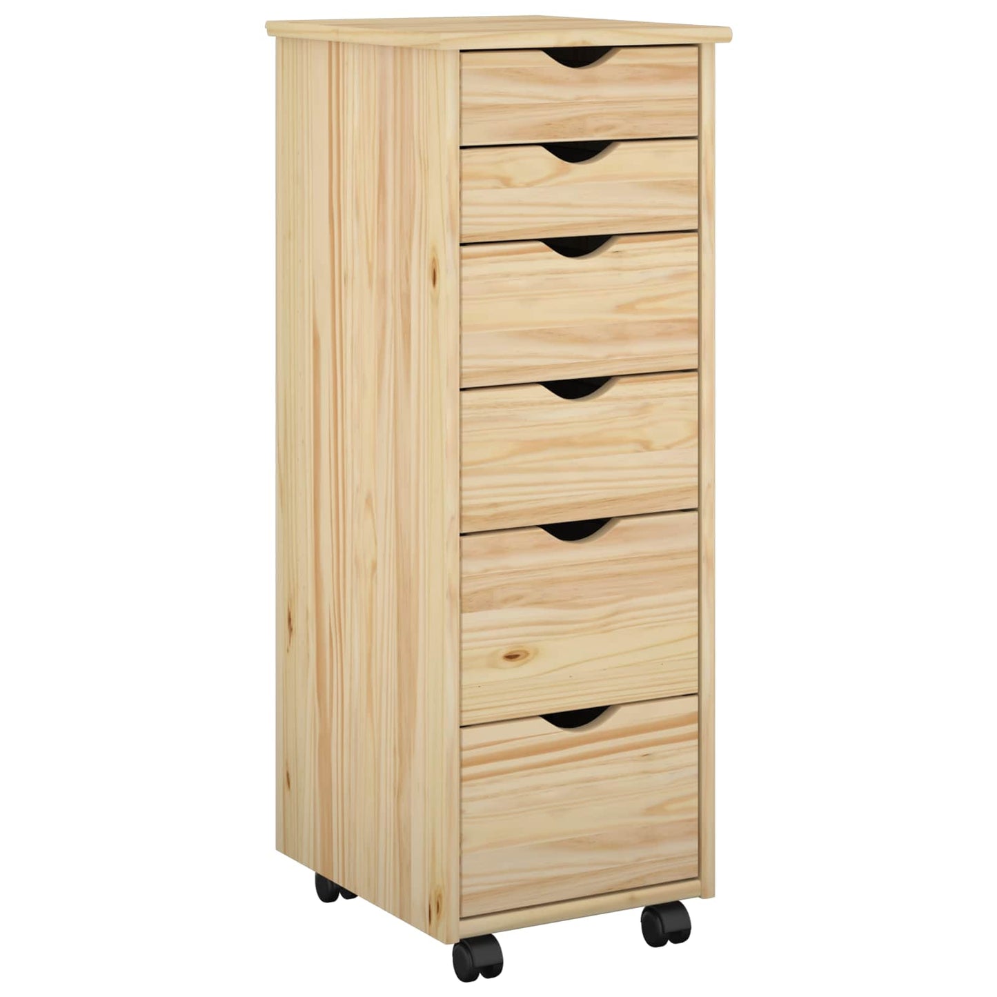 vidaXL Κινητό Ντουλάπι 34 x 39 x 93,5 εκ Στερεό ξύλο πεύκου Καφέ