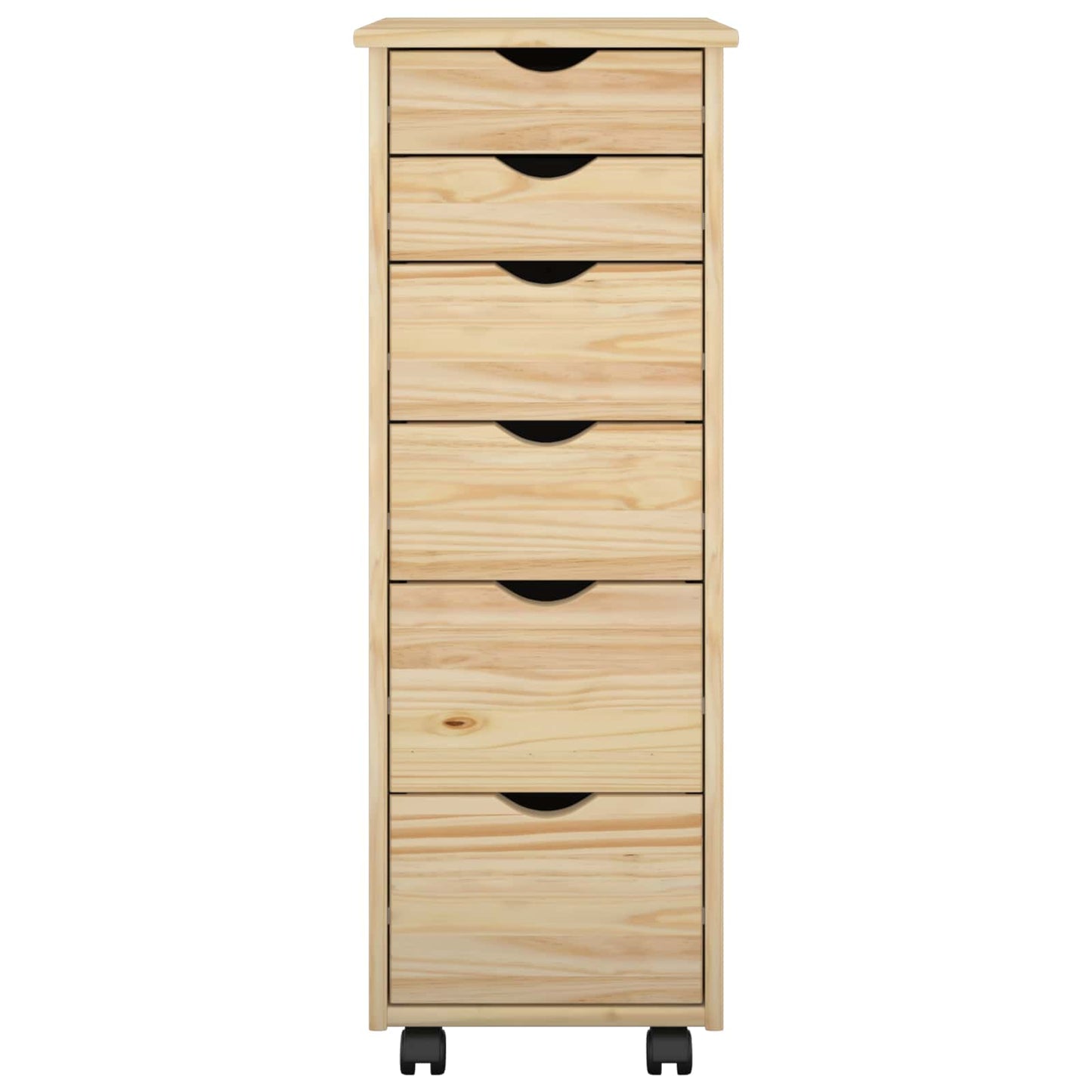 vidaXL Κινητό Ντουλάπι 34 x 39 x 93,5 εκ Στερεό ξύλο πεύκου Καφέ