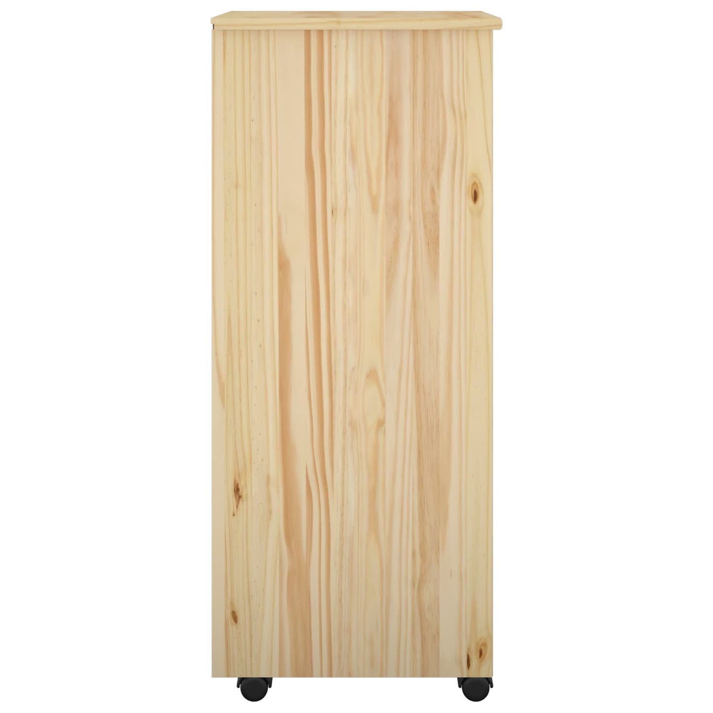 vidaXL Κινητό Ντουλάπι 34 x 39 x 93,5 εκ Στερεό ξύλο πεύκου Καφέ