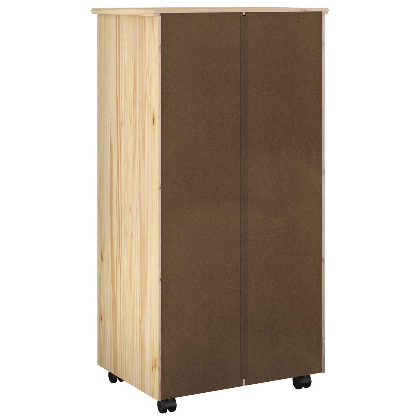 vidaXL Κινητό Ντουλάπι 53 x 39 x 103 cm Στερεό ξύλο πεύκου Καφέ