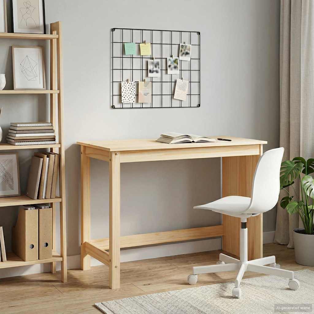vidaXL Γραφείο Καφέ 112 x 50 x 75 εκ. Στερεό ξύλο πεύκου