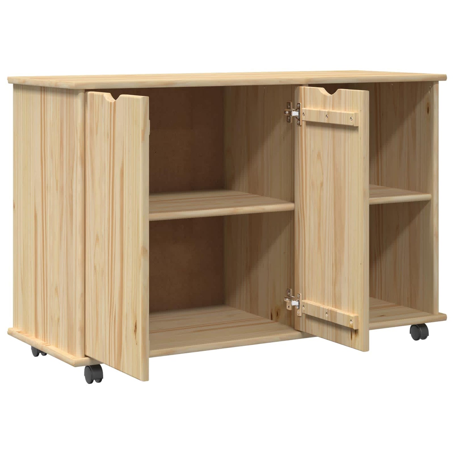 vidaXL Κινητό Ντουλάπι Καφέ 100 x 39 x 65,5 εκ Στερεό ξύλο πεύκου