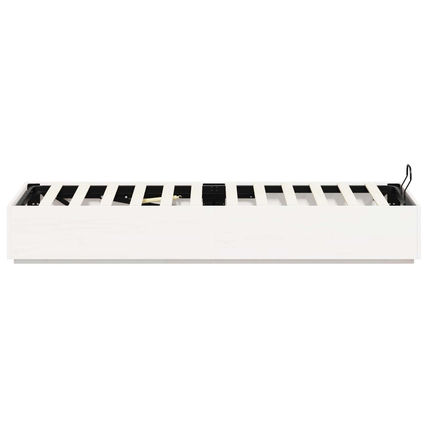 vidaXL Κρεβάτι Οθωμανικού Τύπου Λευκός 80 x 200 cm Στερεό πεύκο