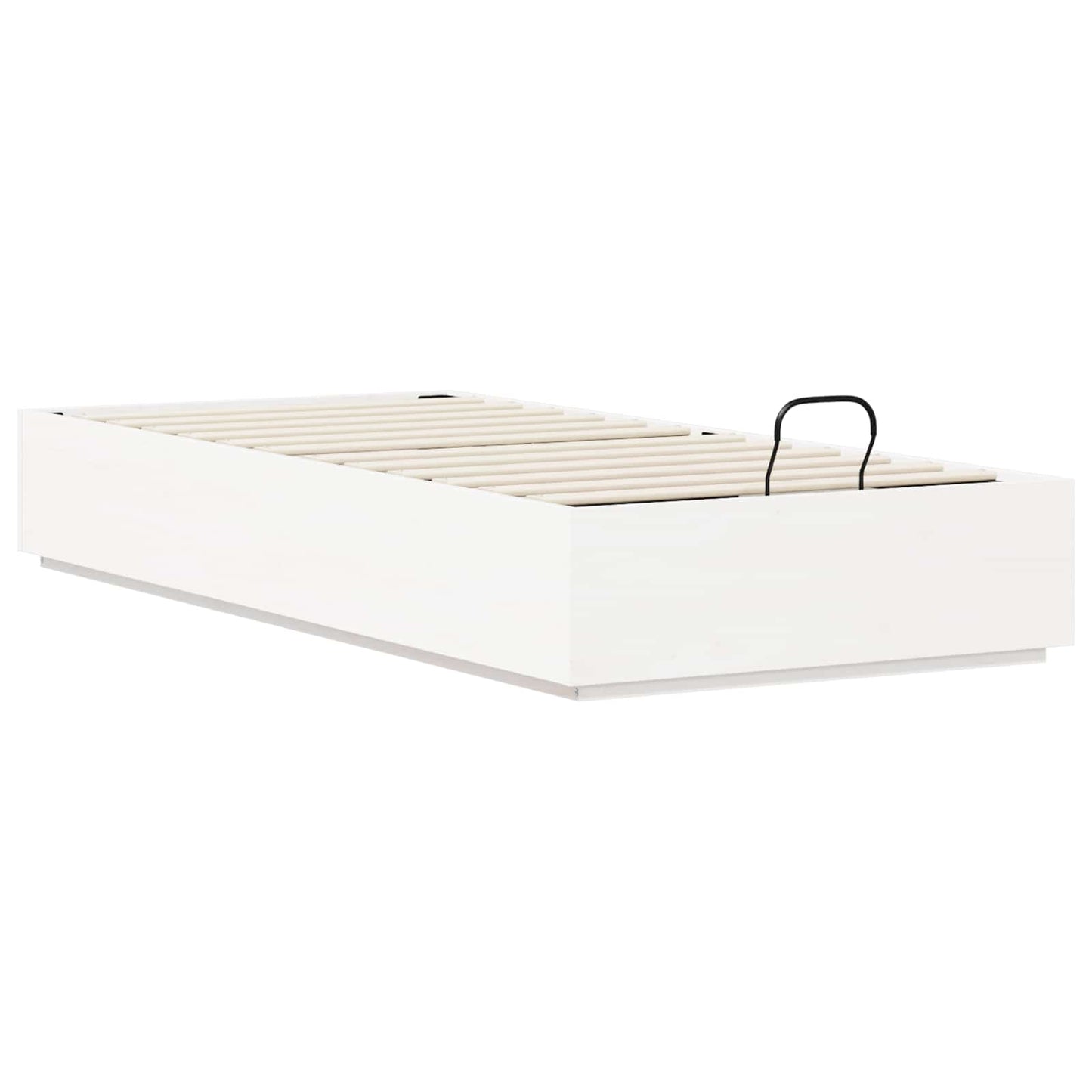 vidaXL Κρεβάτι Οθωμανικού Τύπου Λευκός 100 x 200 cm Στερεό πεύκο