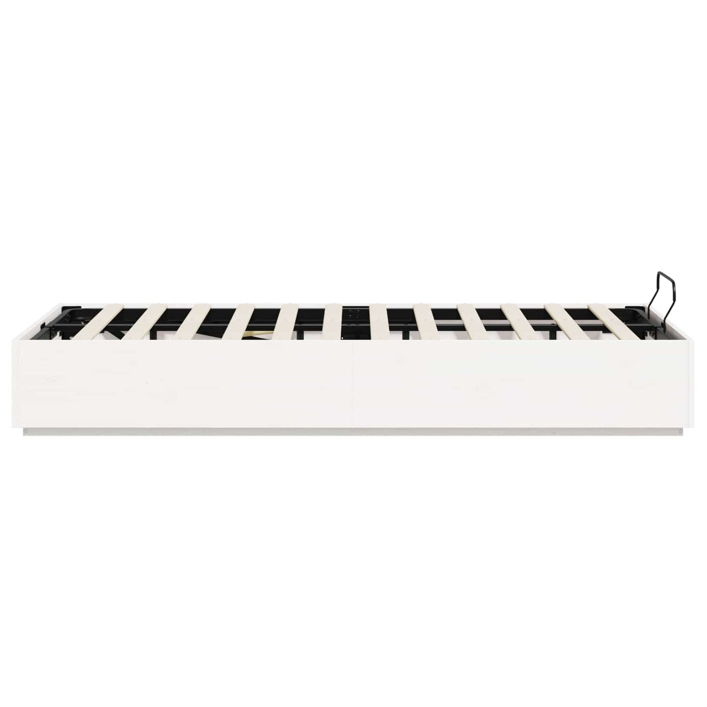 vidaXL Κρεβάτι Οθωμανικού Τύπου Λευκός 140 x 190 cm Στερεό πεύκο