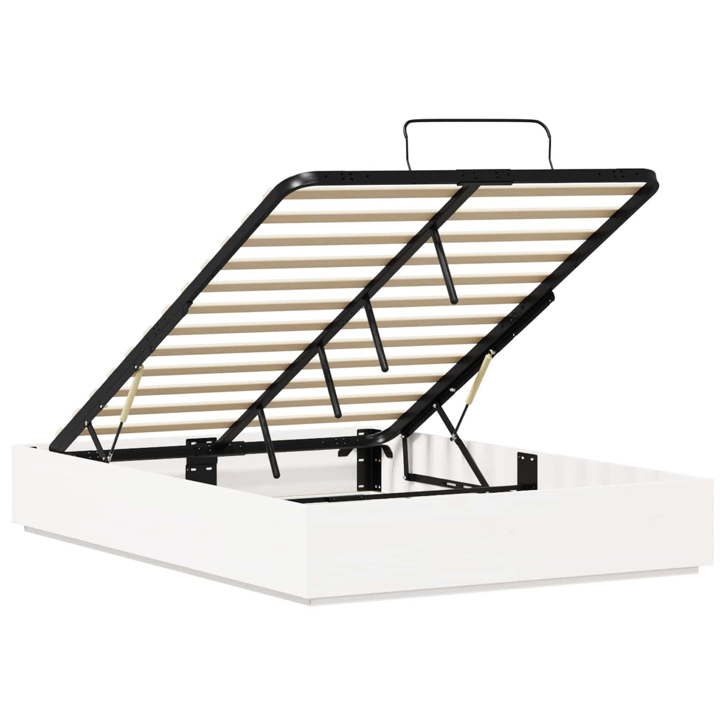 vidaXL Κρεβάτι Οθωμανικού Τύπου Λευκός 140 x 200 cm Στερεό πεύκο
