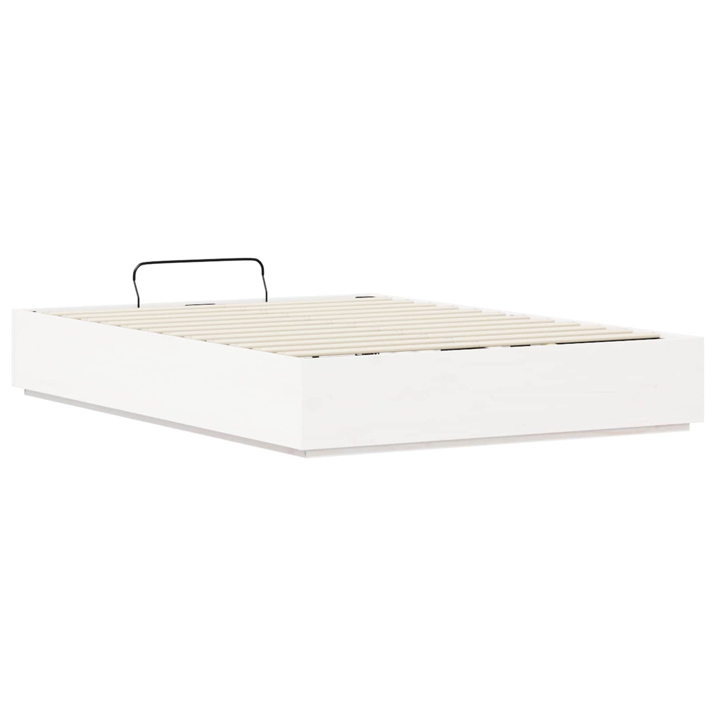 vidaXL Κρεβάτι Οθωμανικού Τύπου Λευκός 140 x 200 cm Στερεό πεύκο