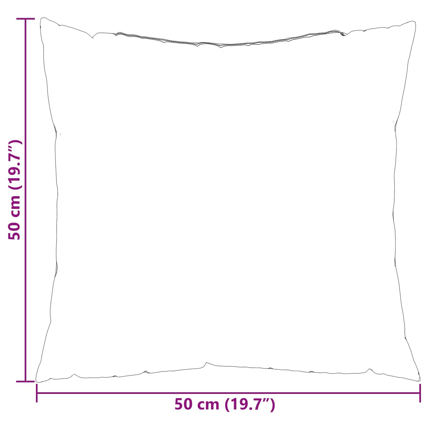vidaXL Μαξιλάρι Εξωτερικού Χώρου 4 pcs Γκρι Καρό 50 x 50 cm Ύφασμα
