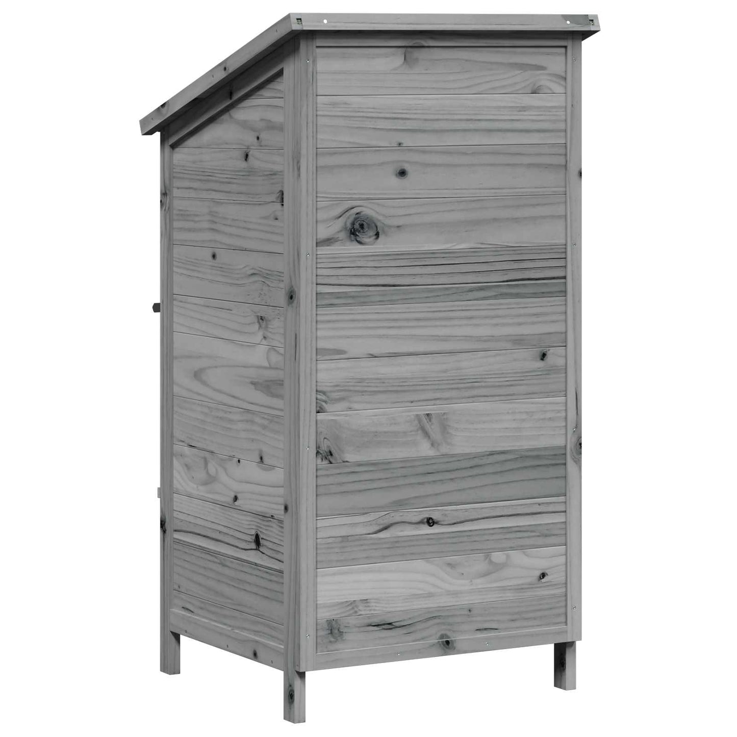 vidaXL Αποθήκη Κήπου Γκρι 59 x 56 x 113,5 εκ Στερεό Ξύλο Πεύκου