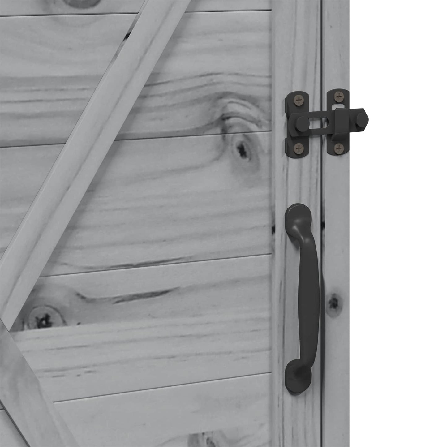 vidaXL Αποθήκη Κήπου Γκρι 59,5 x 56 x 113,5 εκ. Στερεό Ξύλο Πεύκου