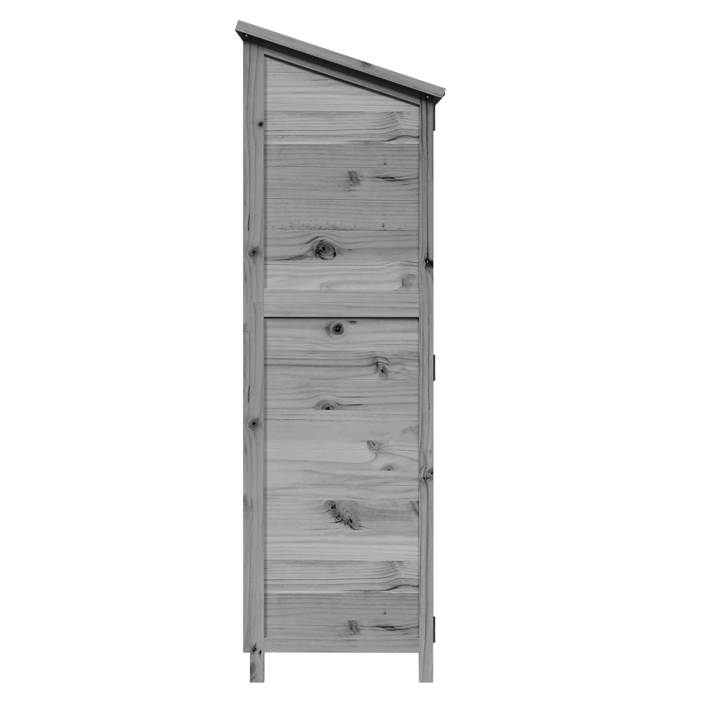 vidaXL Αποθήκη Κήπου Γκρι 59,5 x 56 x 176,5 εκ. Στερεό Ξύλο Πεύκου