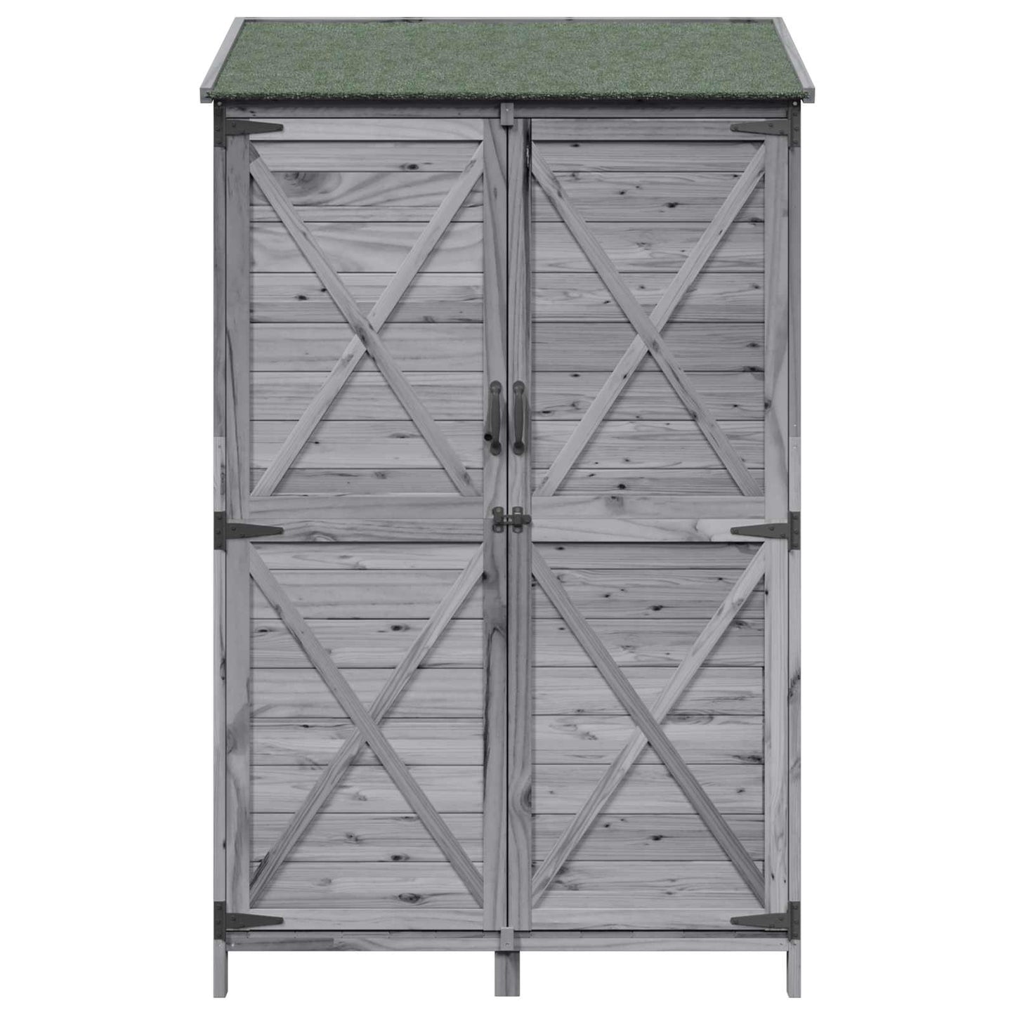 vidaXL Αποθήκη Κήπου Γκρι 106 x 56 x 176,5 εκ Στερεό Ξύλο Πεύκου