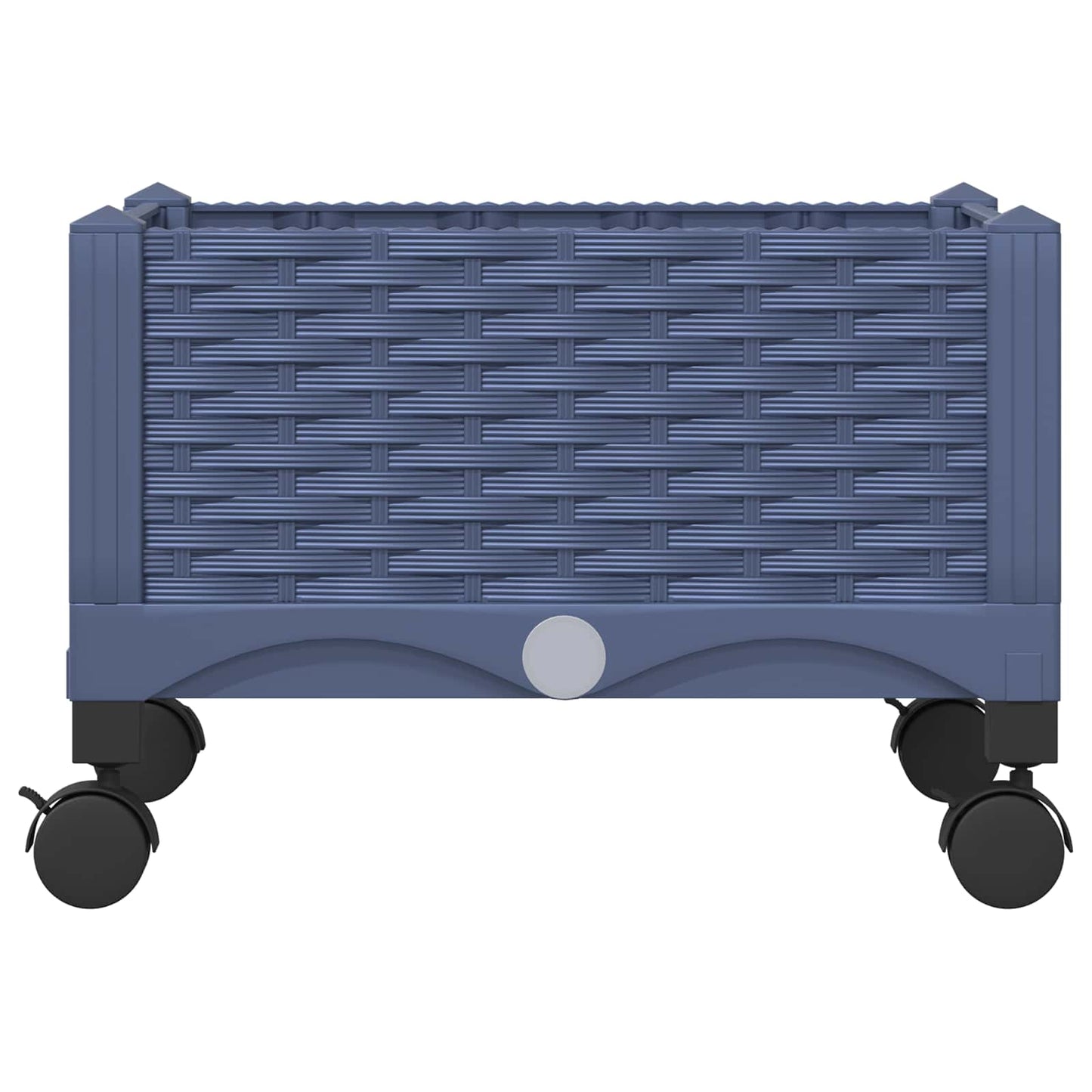 vidaXL Κήπος Γλαστράκι με Ροδάκια Μπλε Γκρι 40 x 40 x 33 cm PP