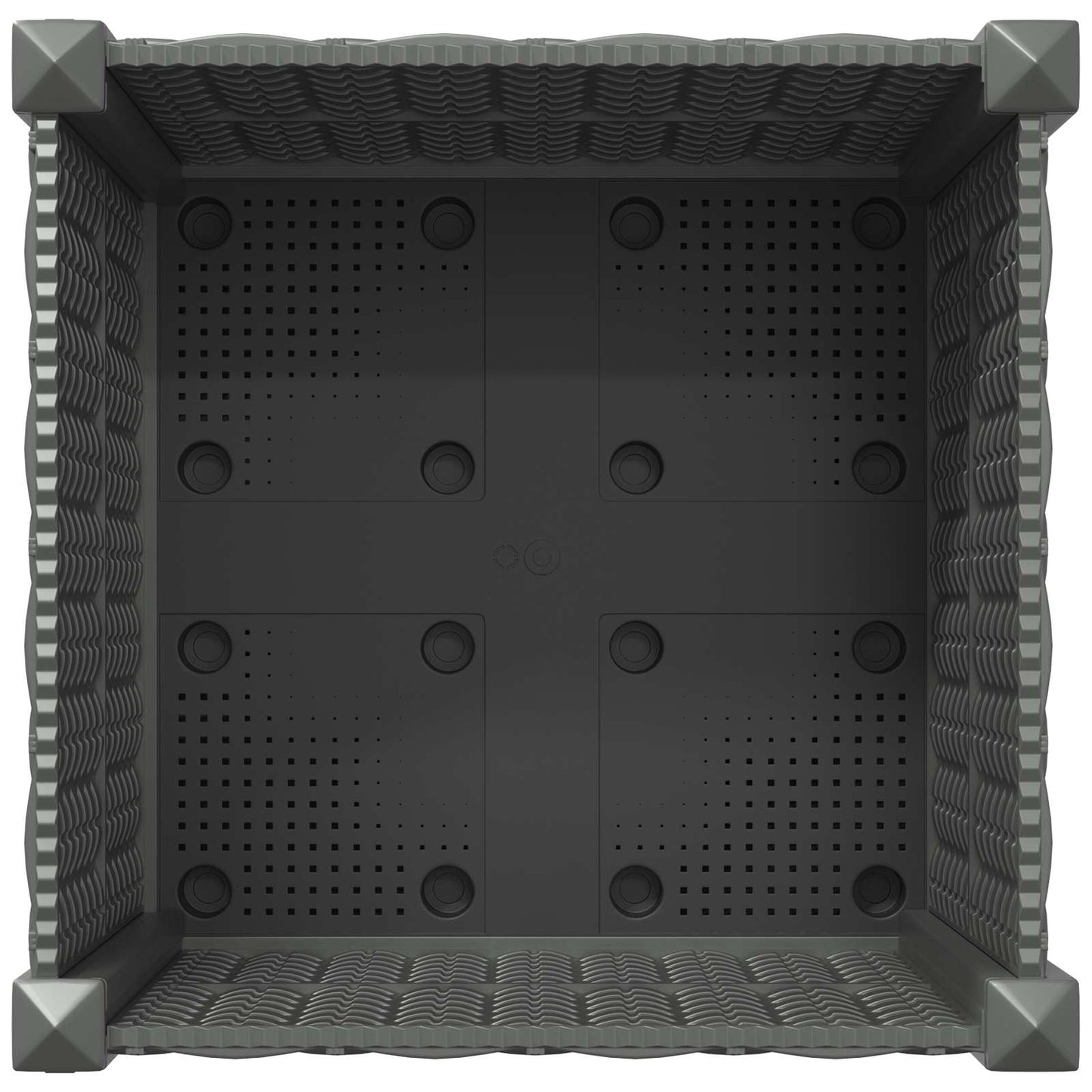 vidaXL Κήπος Γλαστράκι με Ροδάκια Ανοιχτό γκρι 40 x 40 x 48 cm PP