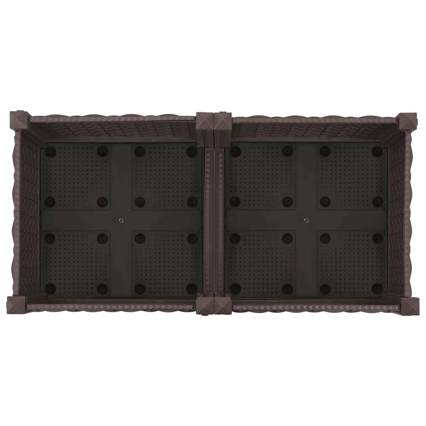 vidaXL Κήπος Γλαστράκι με Ροδάκια Καφέ 80 x 40 x 29 εκ PP