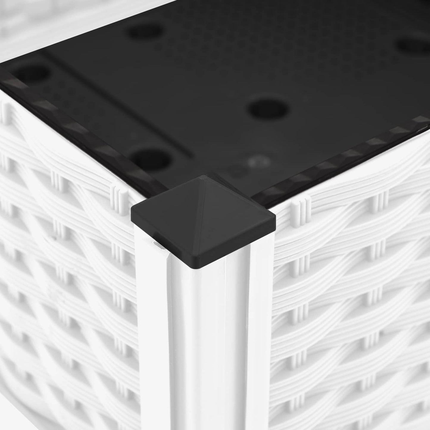 vidaXL Κήπος Γλαστράκι με Ροδάκια Λευκό 80 x 40 x 33 cm PP