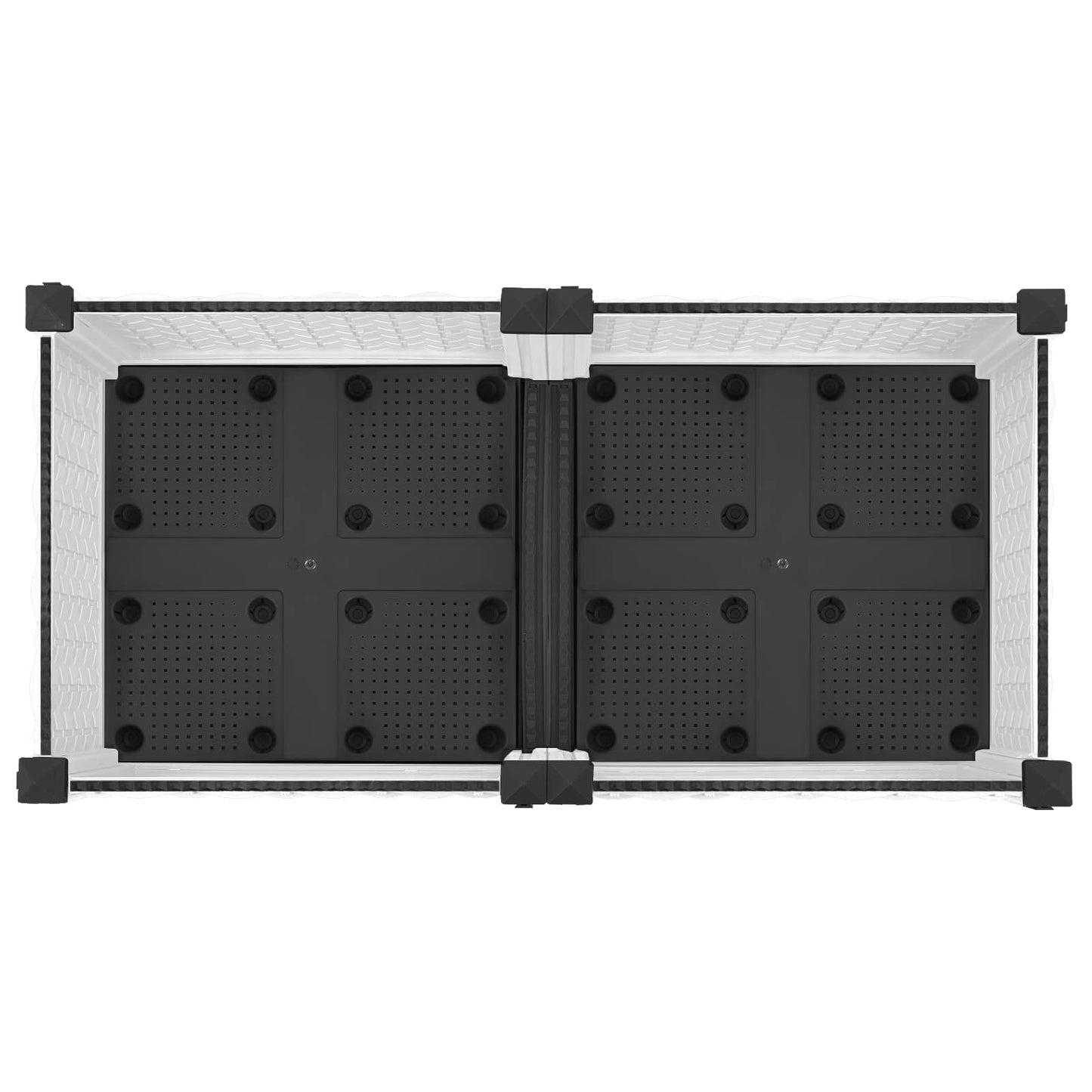 vidaXL Κήπος Γλαστράκι με Ροδάκια Λευκό 80 x 40 x 33 cm PP