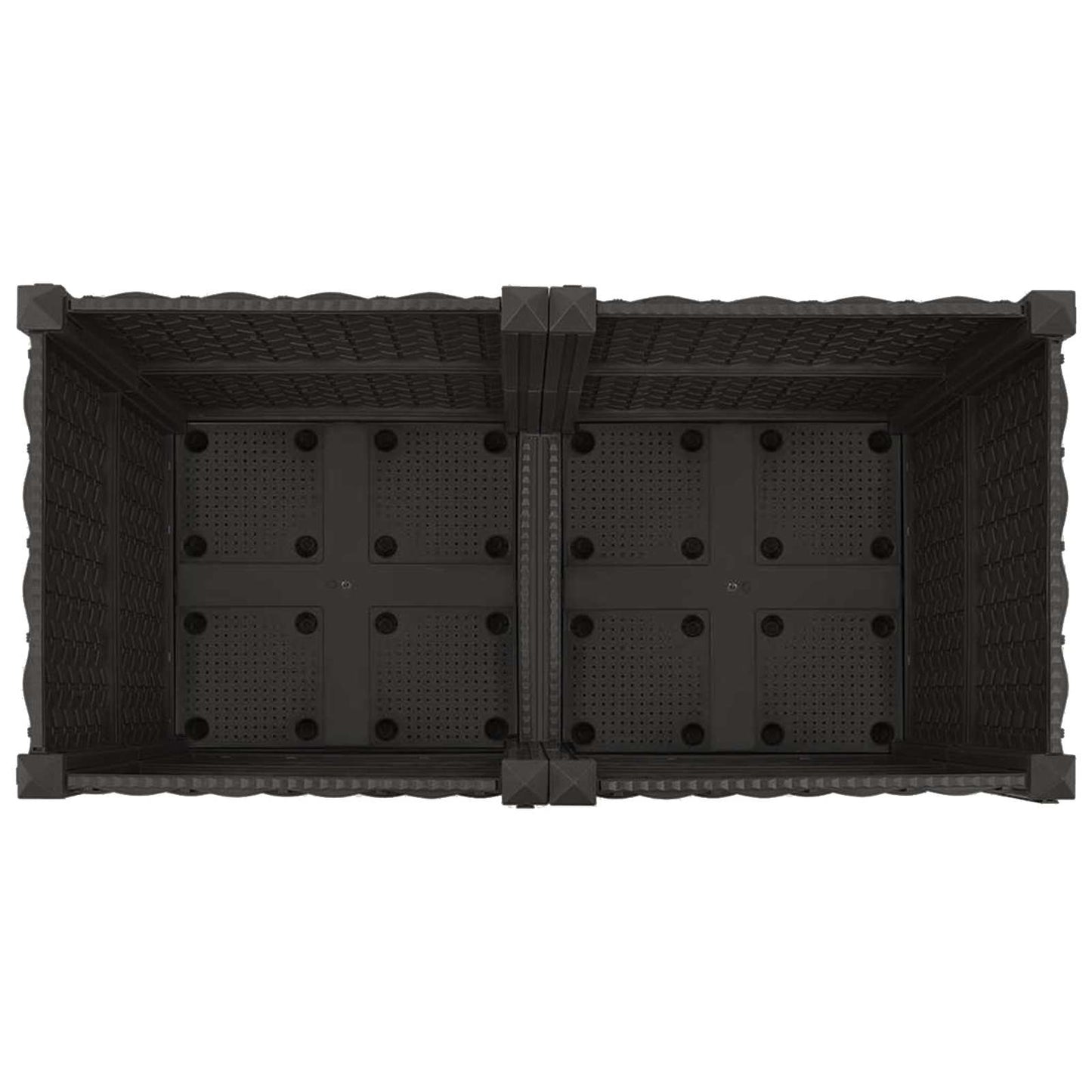 vidaXL Κήπος Γλαστράκι με Ροδάκια Μαύρο 80 x 40 x 44 εκ PP