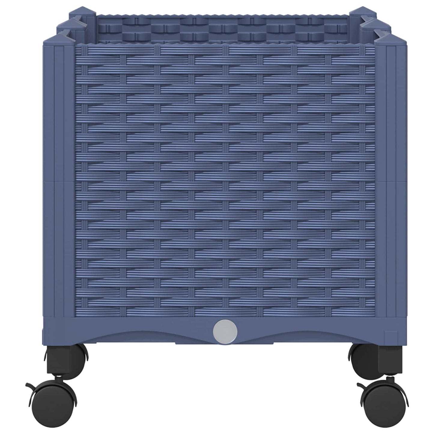 vidaXL Κήπος Γλαστράκι με Ροδάκια Μπλε Γκρι 80 x 40 x 48 cm PP