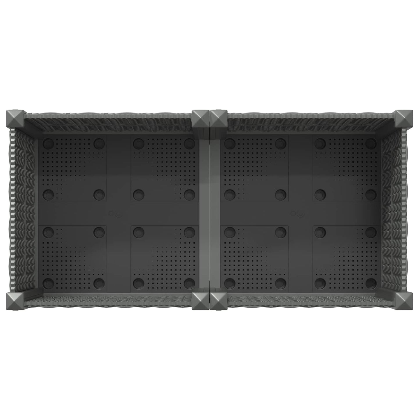 vidaXL Κήπος Γλαστράκι με Ροδάκια Ανοιχτό γκρι 80 x 40 x 48 cm PP