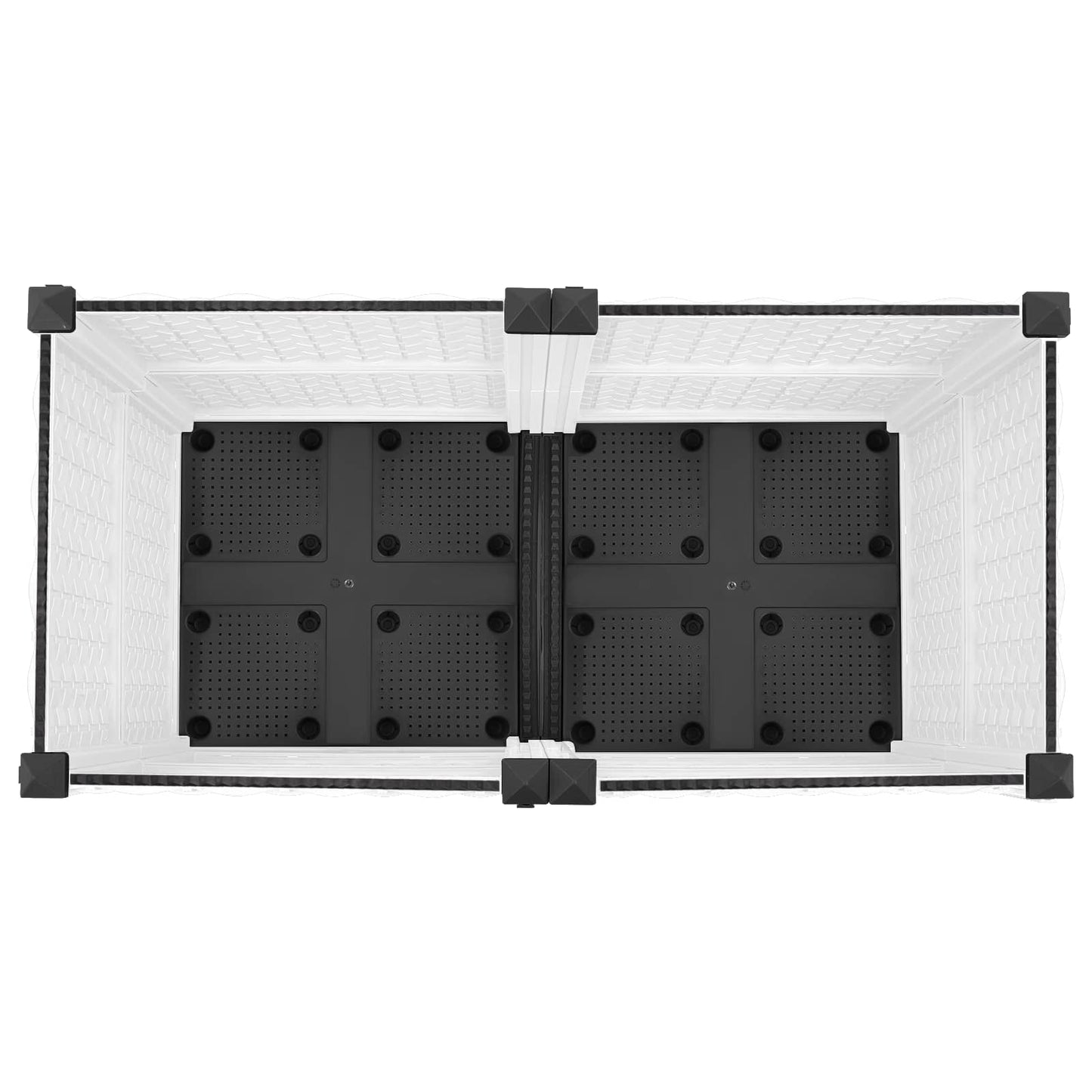 vidaXL Κήπος Γλαστράκι με Ροδάκια Λευκό 80 x 40 x 48 cm PP