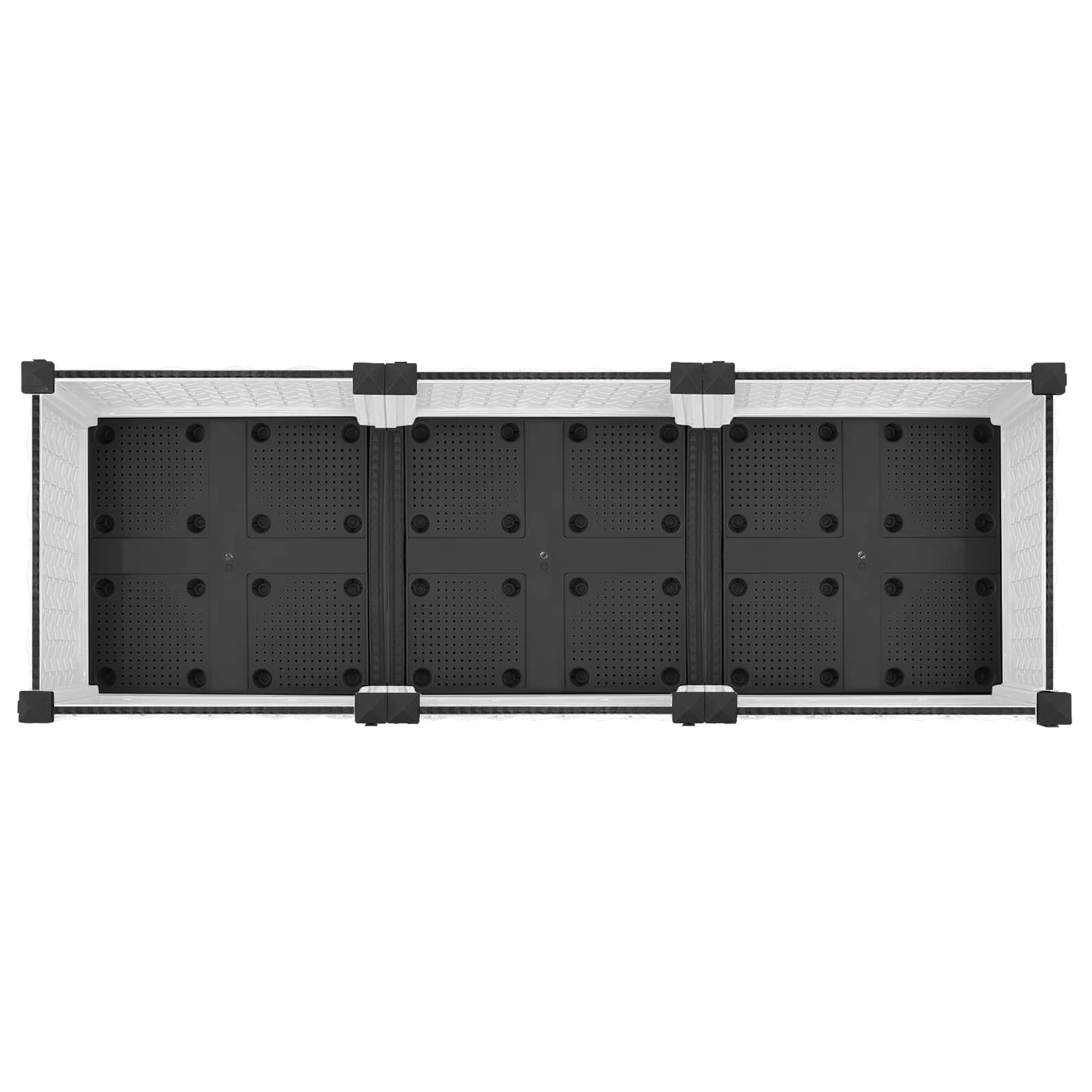 vidaXL Κήπος Γλαστράκι με Ροδάκια Λευκό 120 x 40 x 33 cm PP