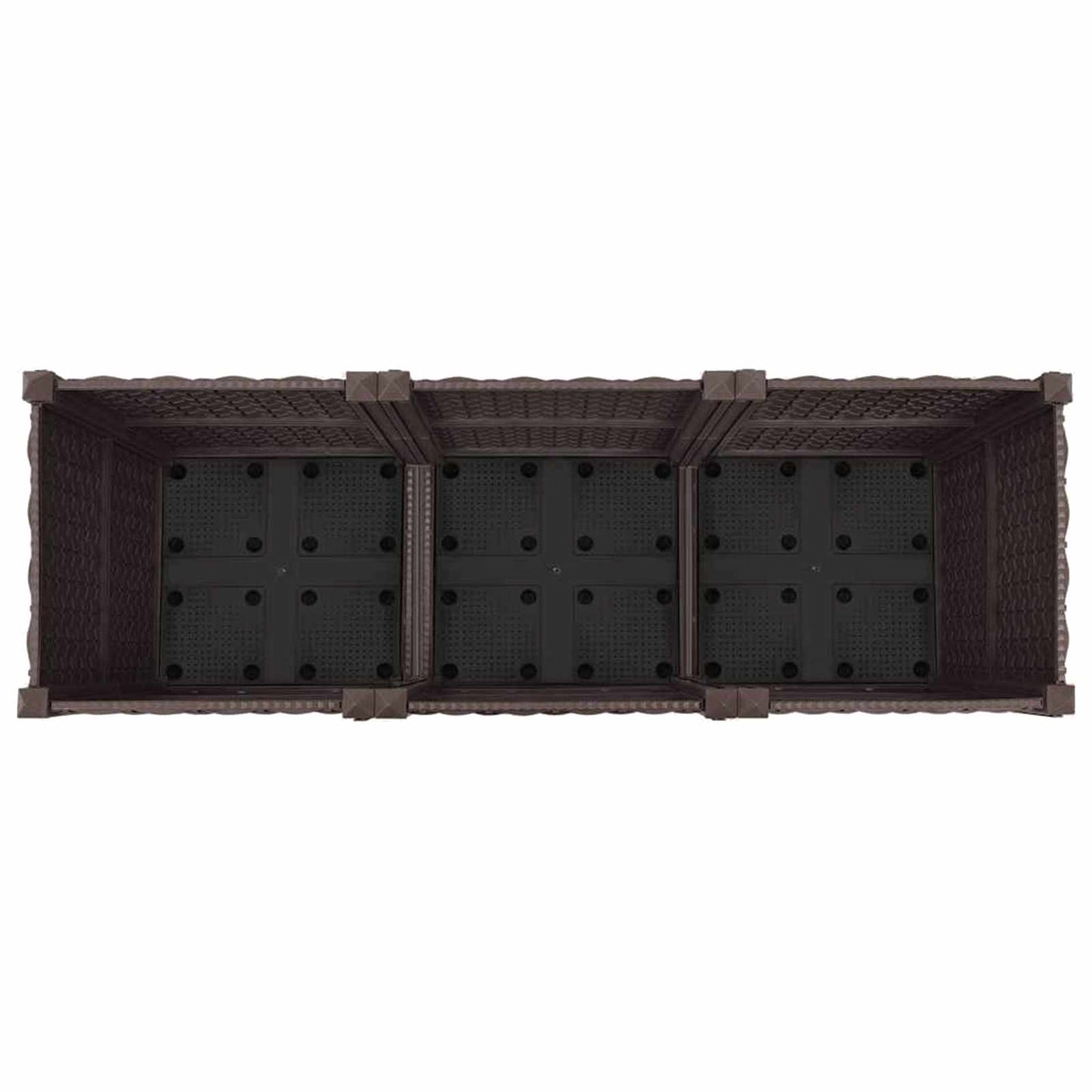 vidaXL Κήπος Γλαστράκι με Ροδάκια Καφέ 120 x 40 x 44 εκ PP