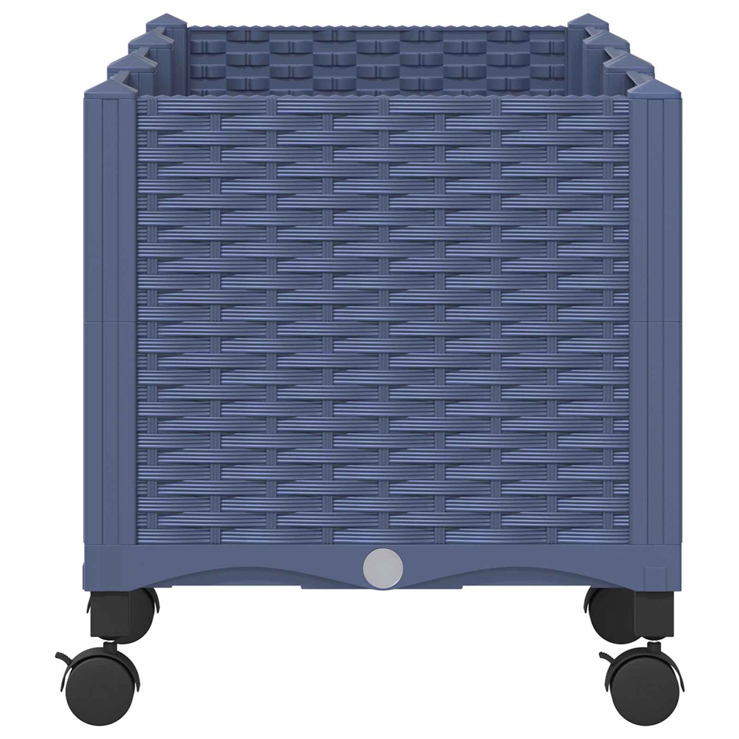 vidaXL Κήπος Γλαστράκι με Ροδάκια Μπλε Γκρι 120 x 40 x 48 cm PP