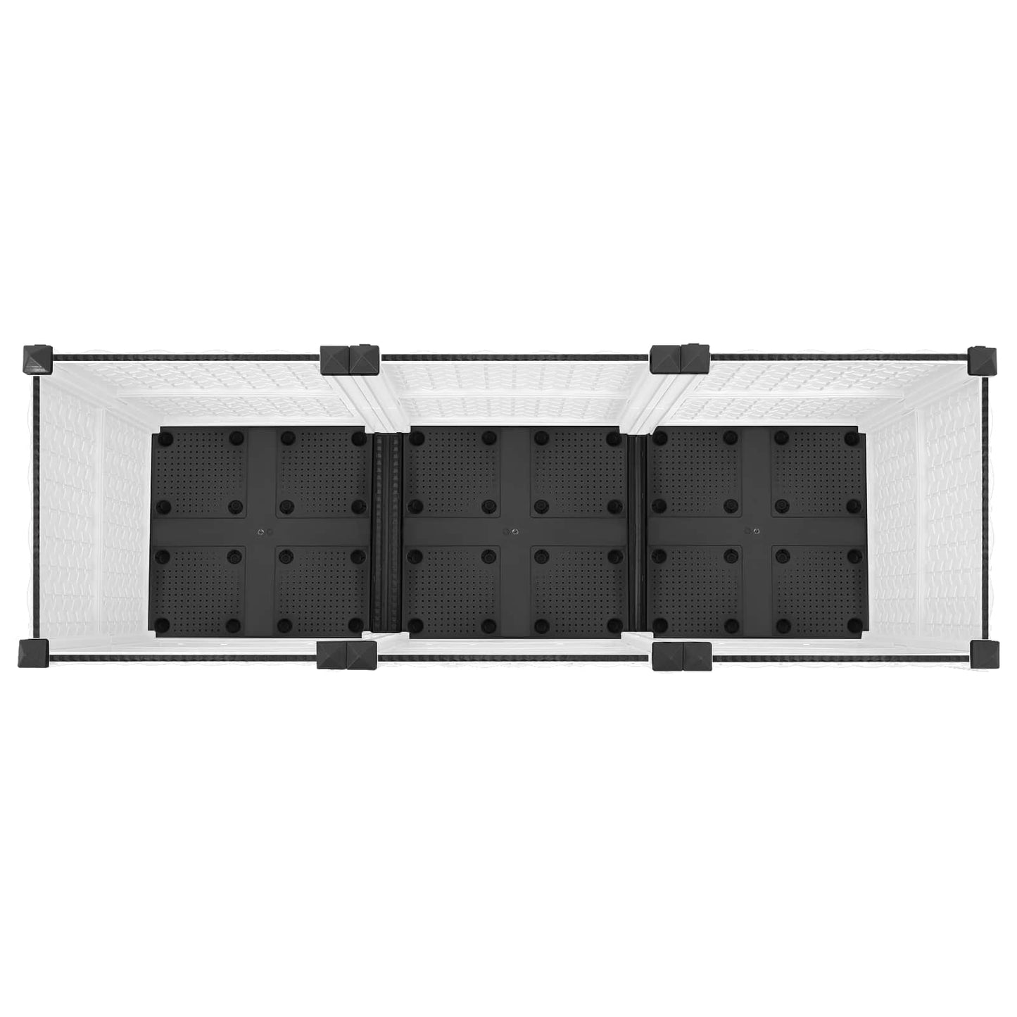 vidaXL Κήπος Γλαστράκι με Ροδάκια Λευκό 120 x 40 x 48 cm PP