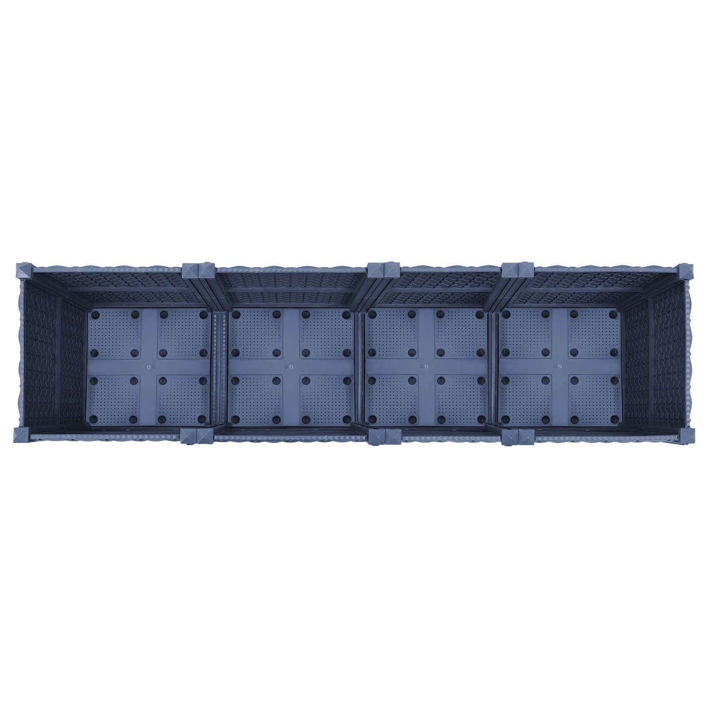vidaXL Κήπος Γλαστράκι με Ροδάκια Μπλε Γκρι 160 x 40 x 48 cm PP