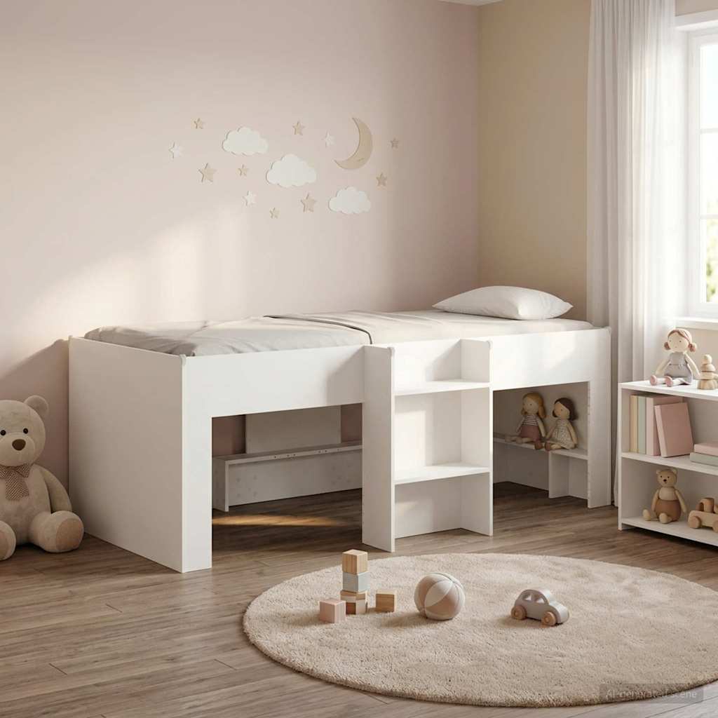 vidaXL Κρεβάτι Υψηλού Στυλ για Παιδιά 2 pcs Λευκό 80 x 200 cm