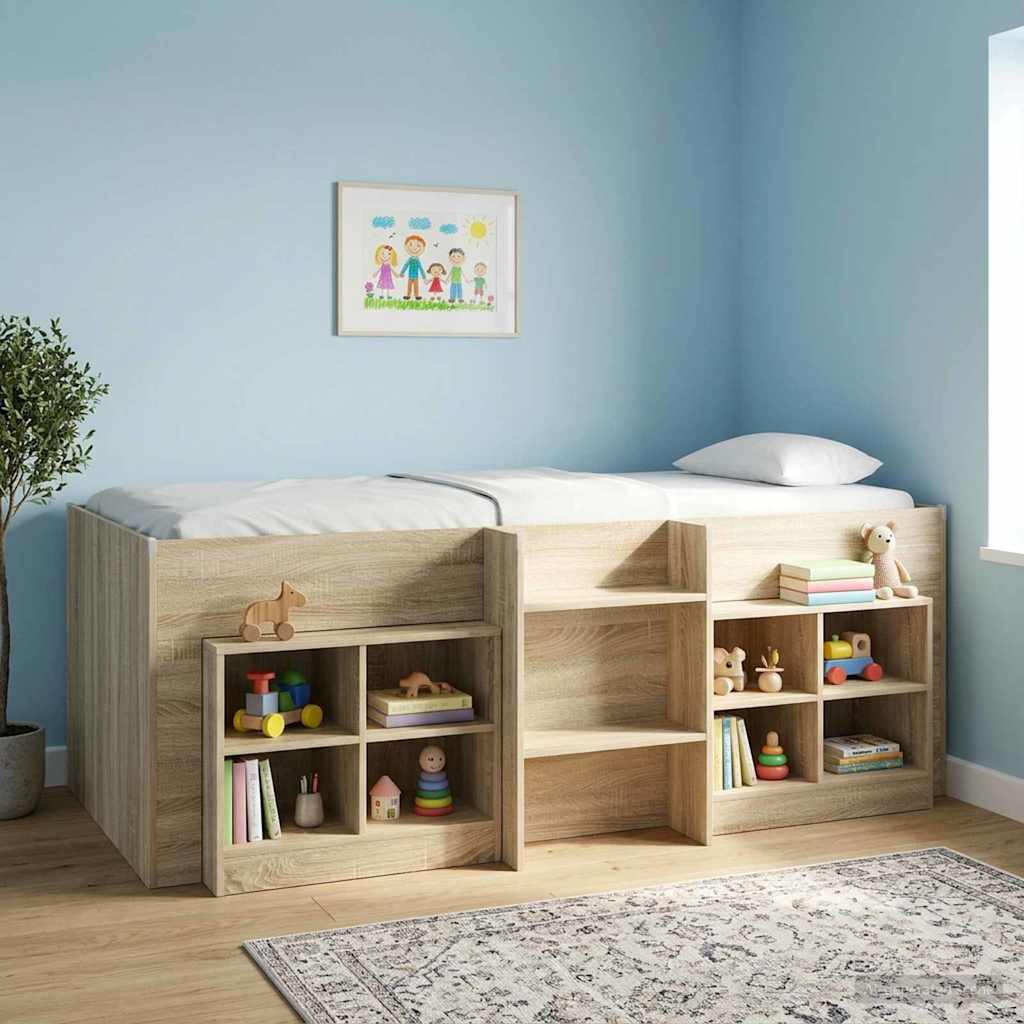 vidaXL Κρεβάτι Υψηλού Στυλ για Παιδιά 2 pcs Sonoma Επεξεργασμένο Ξύλο