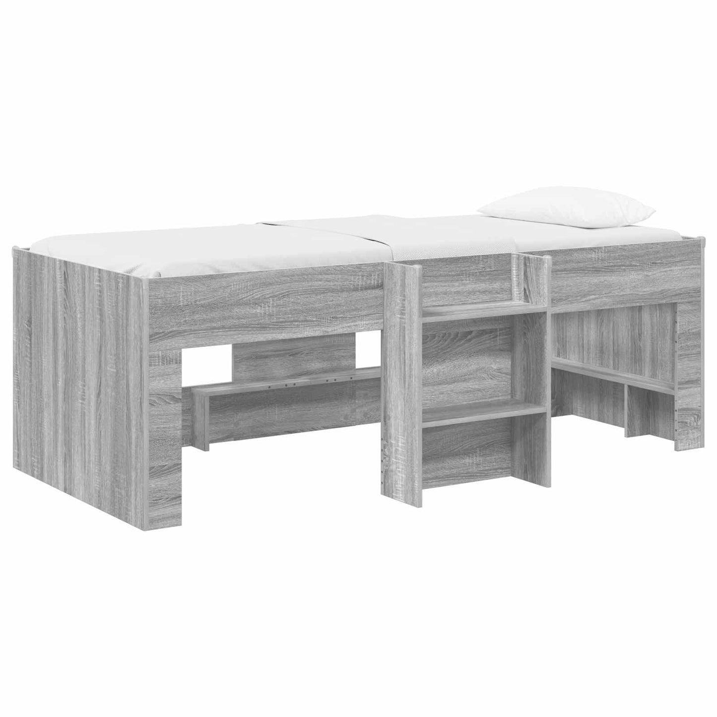 vidaXL Κρεβάτι Υψηλού Στυλ για Παιδιά 2 pcs Γκρι Sonoma