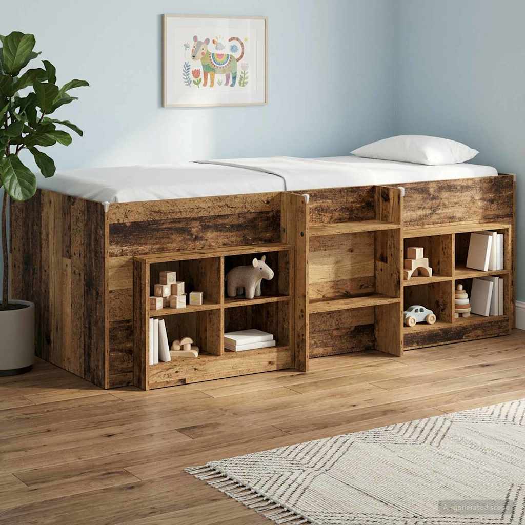 vidaXL Κρεβάτι Υψηλού Στυλ για Παιδιά 2 pcs Παλαιωμένο ξύλο