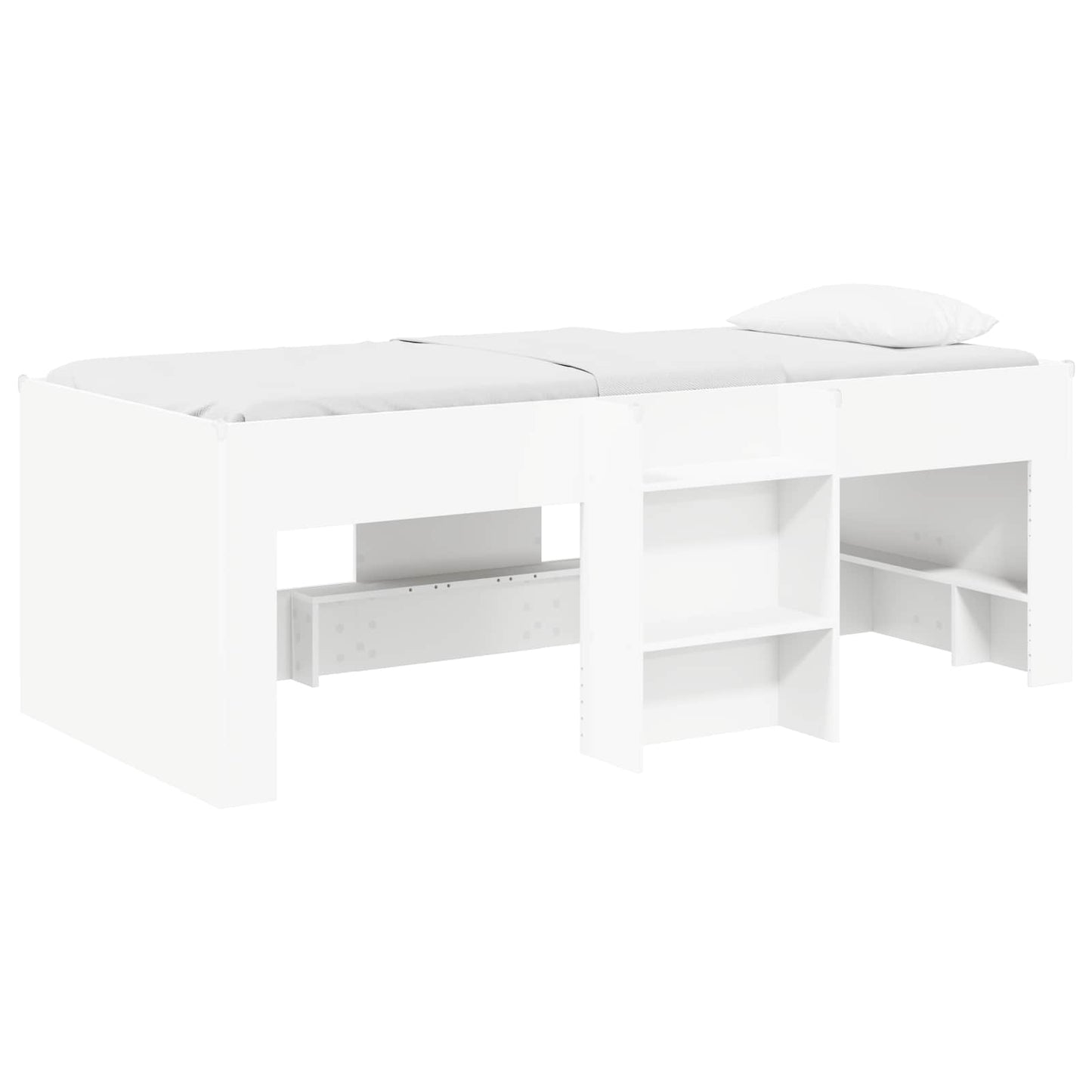 vidaXL Κρεβάτι Υψηλού Στυλ για Παιδιά 2 pcs Λευκό 90 x 200 cm