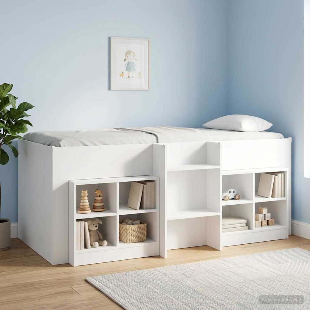 vidaXL Κρεβάτι Υψηλού Στυλ για Παιδιά 2 pcs Λευκό 98.5 x 200 εκ