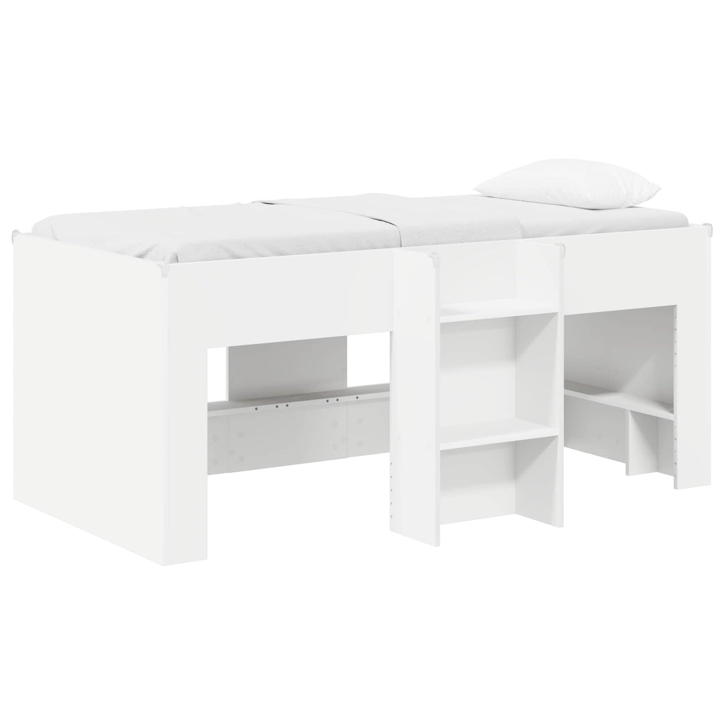 vidaXL Κρεβάτι Υψηλού Στυλ για Παιδιά 2 pcs Λευκό Επεξεργασμένο Ξύλο
