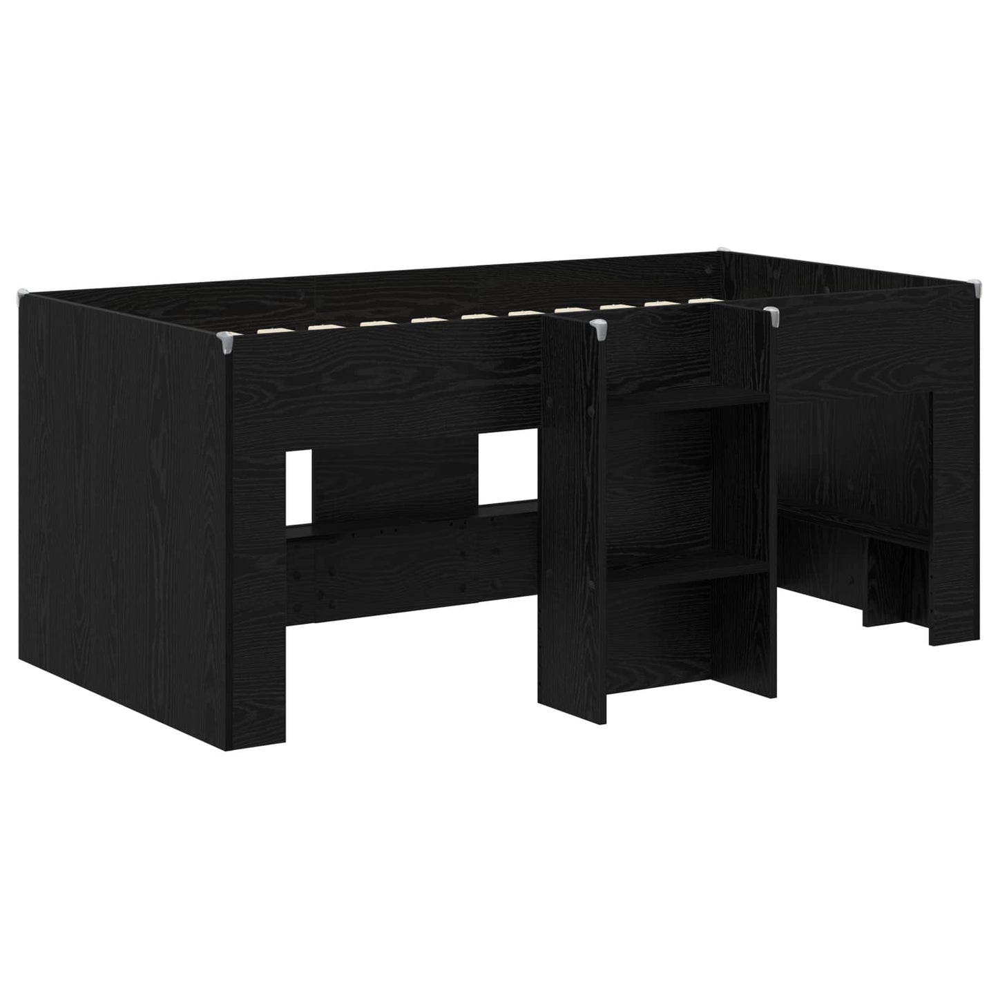 vidaXL Κρεβάτι Υψηλού Στυλ για Παιδιά 2 pcs Μαύρη Δρυς